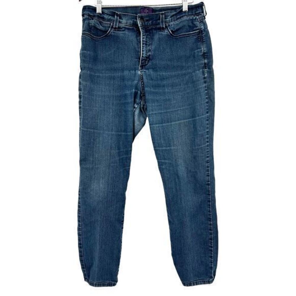 Not Your Daughter's Jeans NYDJ life tuck technology med wash blue jeans size 14